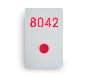 Floating Clear Horizontal LED Sign And Doorbell